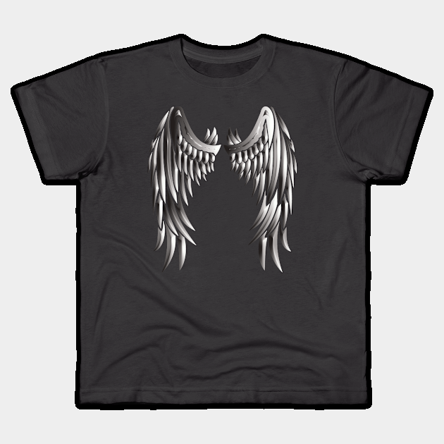 Duochrome Angel Wings Kids T-Shirt by WannabeArtworks